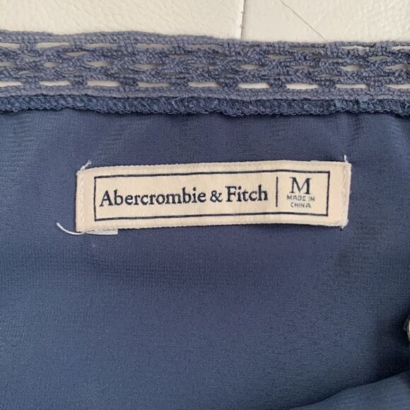 Abercrombie & Fitch Sleeveless Crochet Lace Viscose Mini Dress Size M - Picture 11 of 12